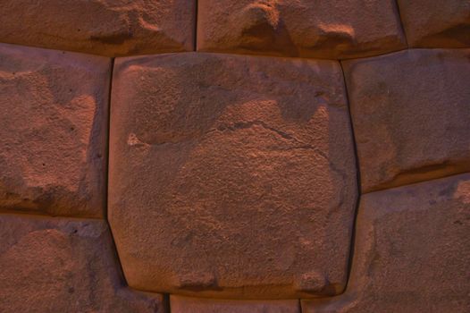 Cuzco, Old city street night view, Walking beside an Inca wall, Peru, South America