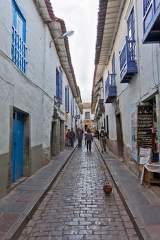 Cuzco, Old city street view, Peru, South America