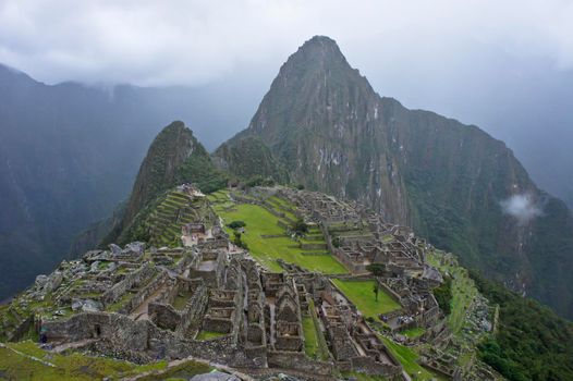 Machu Picchu, Cloudy day, Peru, South America