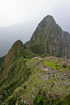 Machu Picchu, Cloudy day, Peru, South America