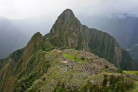 Machu Picchu, Cloudy day, Peru, South America