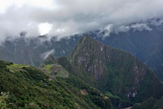 Machu Picchu, Cloudy day, Peru, South America