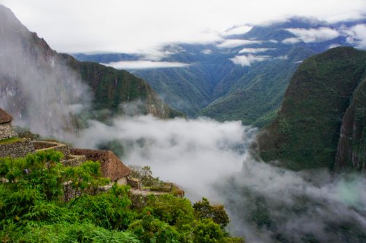 Machu Picchu, Cloudy day, Peru, South America