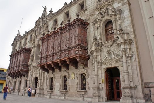 Lima, Old city street view, Peru, South America