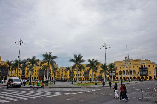 Lima, Old city street view, Peru, South America