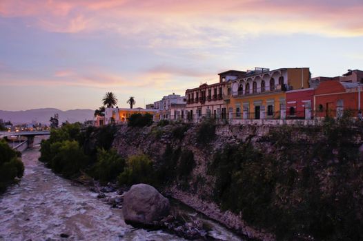 Arequipa, Old city street view, Peru, South America