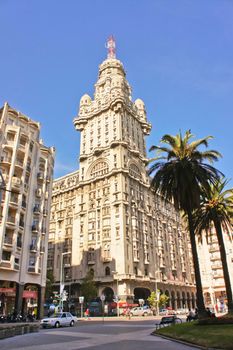 Montevideo, Plaza Indepencia, Old city street view, Uruguay, South America