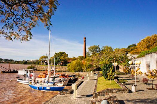 Colonia del Sacramento, Old city street view, Uruguay, South America