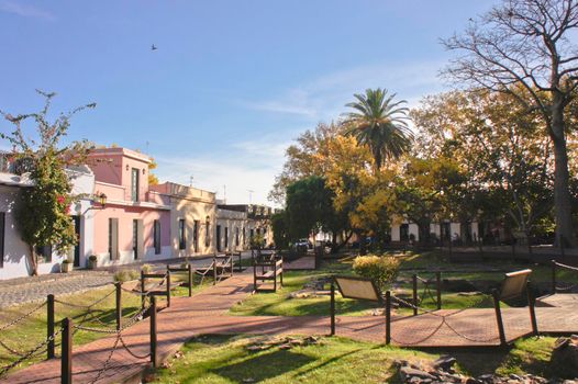 Colonia del Sacramento, Old city street view, Uruguay, South America