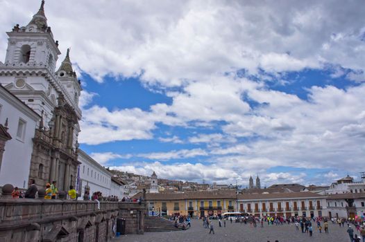 Quito, Old city street view, Ecuador, South America