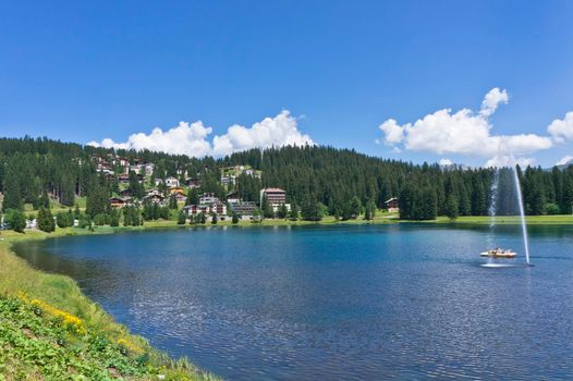 Arosa in Alps, Lake view, Switzerland, Europe