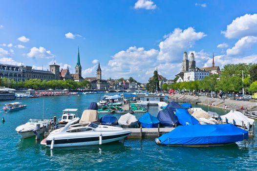 Zurich, Old city view by the lake, Switzerland, Europe