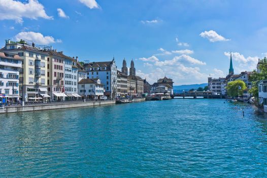 Zurich, Old city view by the lake, Switzerland, Europe