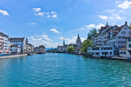 Zurich, Old city view by the lake, Switzerland, Europe