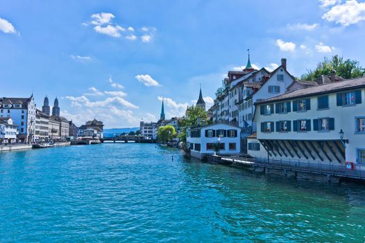 Zurich, Old city view by the lake, Switzerland, Europe