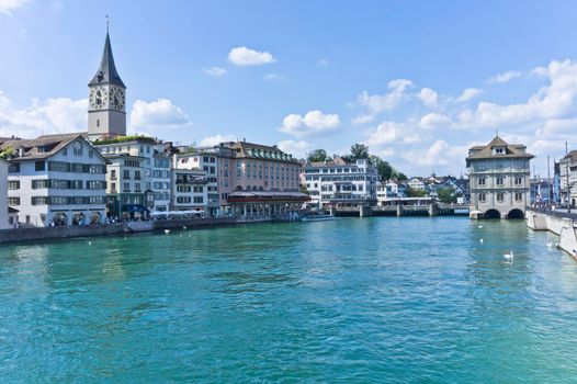 Zurich, Old city view by the lake, Switzerland, Europe