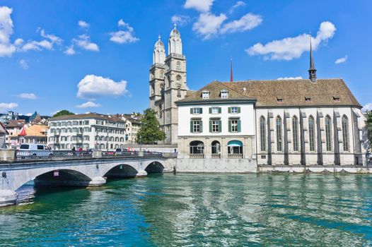 Zurich, Old city view by the lake, Switzerland, Europe