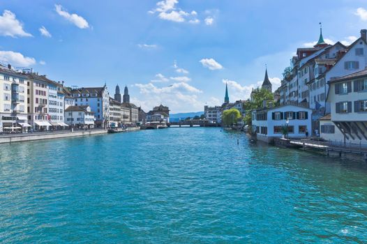 Zurich, Old city view by the lake, Switzerland, Europe