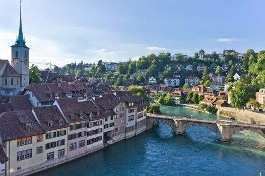 Bern, Old city view by the river, Switzerland, Europe