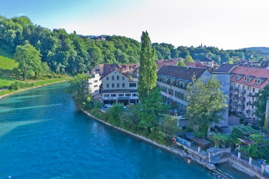 Bern, Old city view by the river, Switzerland, Europe