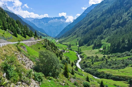 Susten Pass, Road Through Alps, Switzerland, Europe