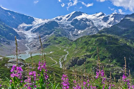 Susten Pass, Natural landscape in Alps, Switzerland, Europe