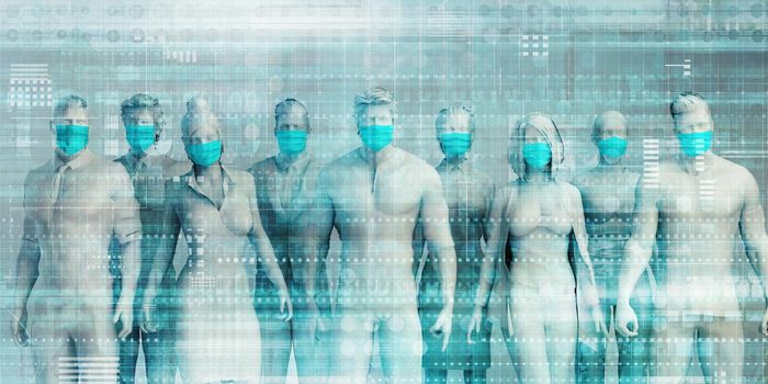 Business People Wearing Medical Masks to Prevent Spread of Virus