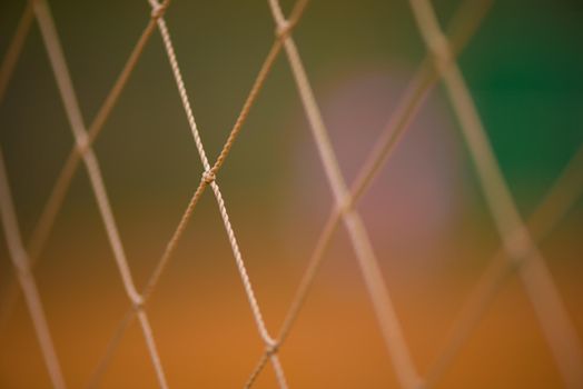 Tennis net and court,selected focus. Background.