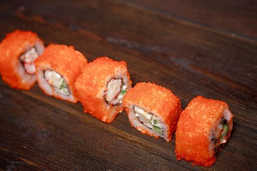red sushi food diet food japanese cuisine delicacy. High quality photo