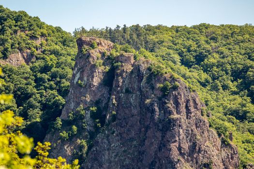 Scenic view of the Rheingrafenstein nearby Bad Kreuznach, Germany