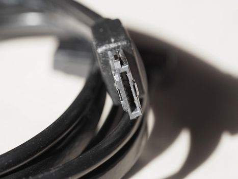 Serial ATA (eSATA) cable to connects host bus adapters to mass storage devices such as hard disk drives, optical drives, and solid-state drives