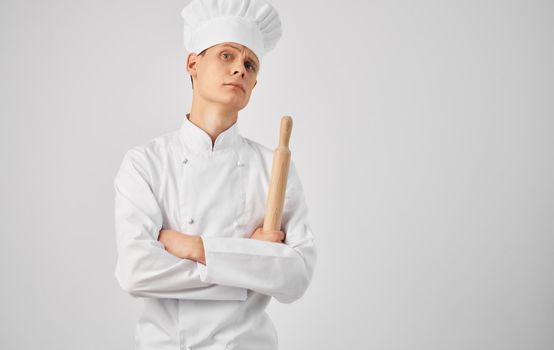 male chef apron cooking kitchen restaurant lifestyle. High quality photo