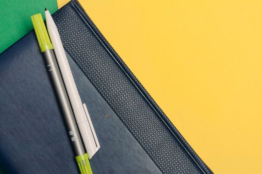 work business finance office desk and notepad pens. High quality photo