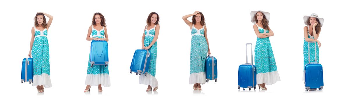 Woman preparing for travel on summer vacation