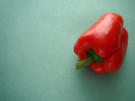 Ripe vegetables. Red bell pepper is sweet. Close-up.