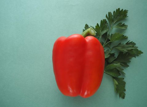 Ripe vegetables for salad. Bulgarian pepper. High-quality image