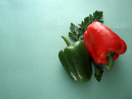 Ripe vegetables for salad. Bulgarian pepper. High-quality image