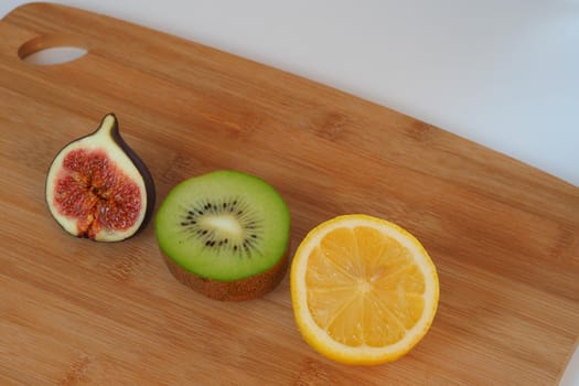 Fruits, citrus fruits and exotic. Cut in half. High quality photo