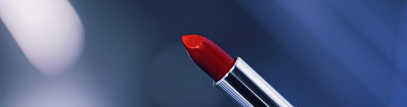 Red lipstick, makeup product and luxury cosmetic brand