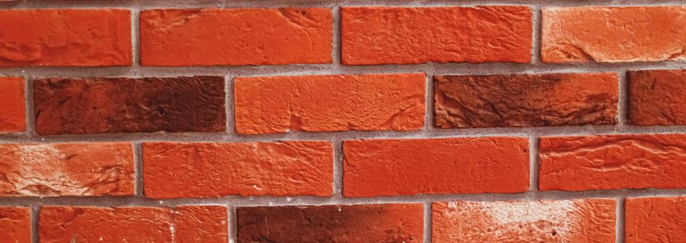 Red brick texture as surface background, interior design and exterior wall backdrop