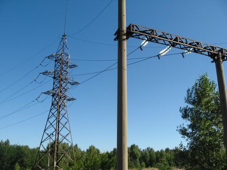 High-voltage power lines High-voltage power lines. High-voltage power lines
