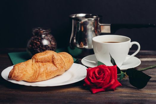 cookies on a plate sweets dessert breakfast wooden table. High quality photo