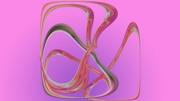 Abstract fantasy background of shapes and lines. 3d image, 3d rendering