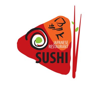 Vector logo of Japanese food on a white background.
