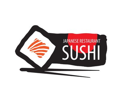 Vector logo of Japanese food on a white background.