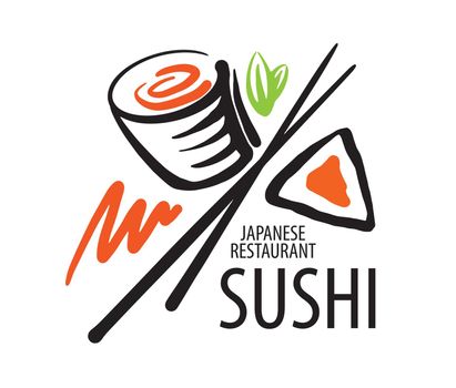 Vector logo of Japanese food on a white background.