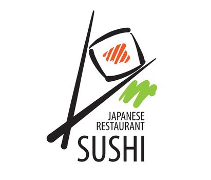 Vector logo of Japanese food on a white background.