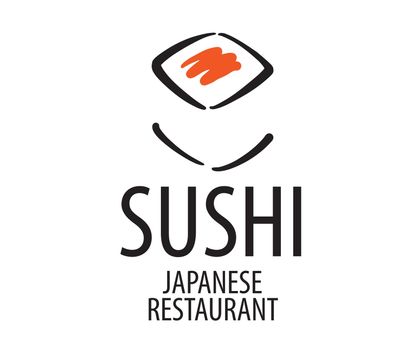 Vector logo of Japanese food on a white background.