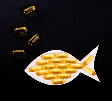 Fish shape Cod Liver Oil Capsules, Omega 3, Vitamin D