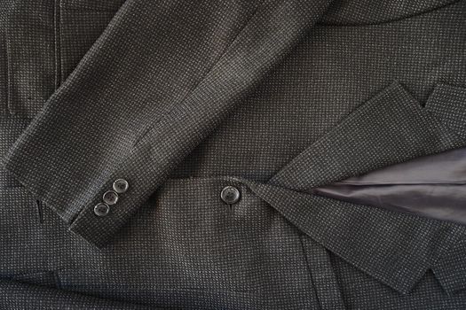 Men's clothing. Grey wool jacket. High quality photo